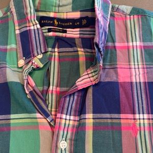 Ralph Lauren short sleeve button down SZE L